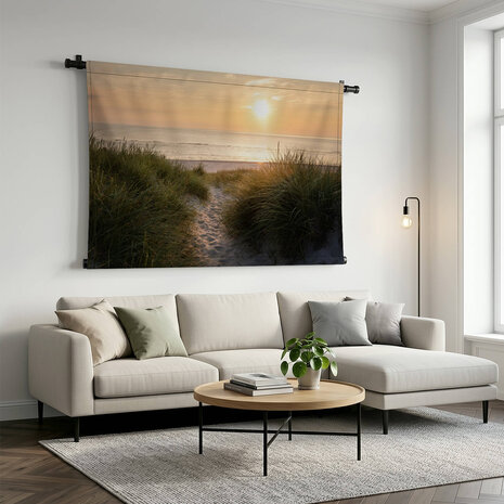 Ondergaande zon boven de zee