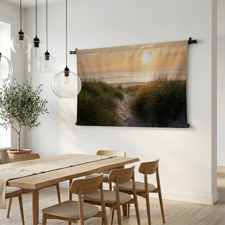 Ondergaande zon boven de zee
