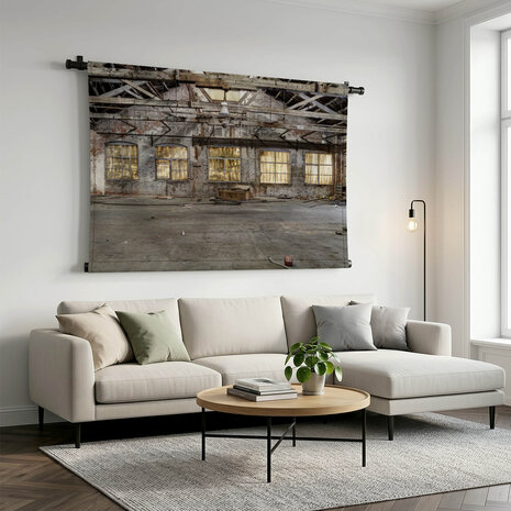 Verlaten pakhuis in verval