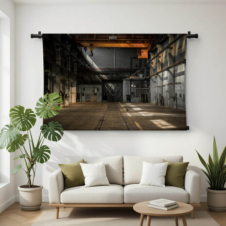 Industrieel interieur van een oud fabrieksgebouw