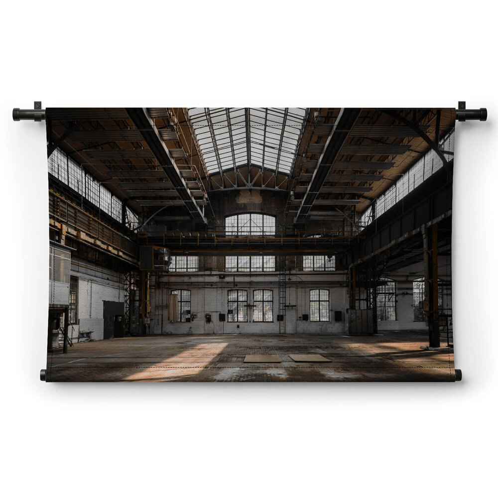 Industrieel interieur van een oude fabriekslocatie