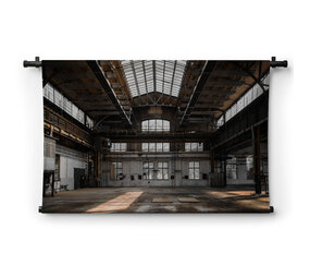 Industrieel interieur van een oude fabriekslocatie