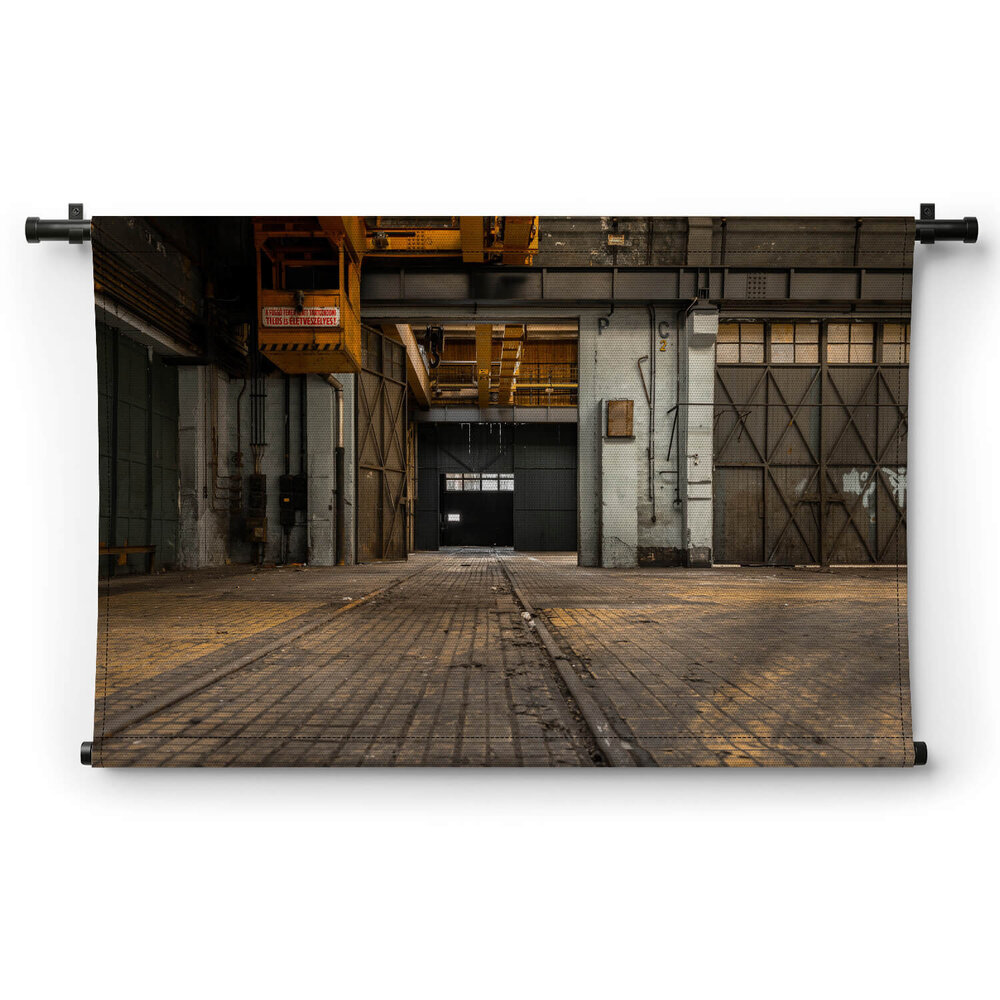 Industrieel interieur van een oude fabriek