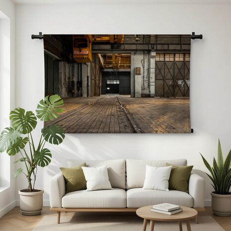 Industrieel interieur van een oude fabriek