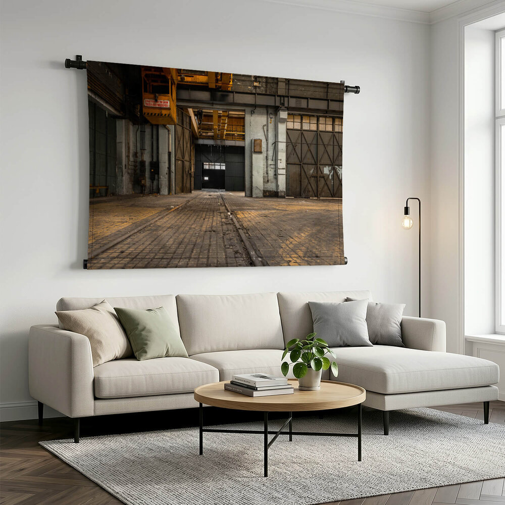 Industrieel interieur van een oude fabriek