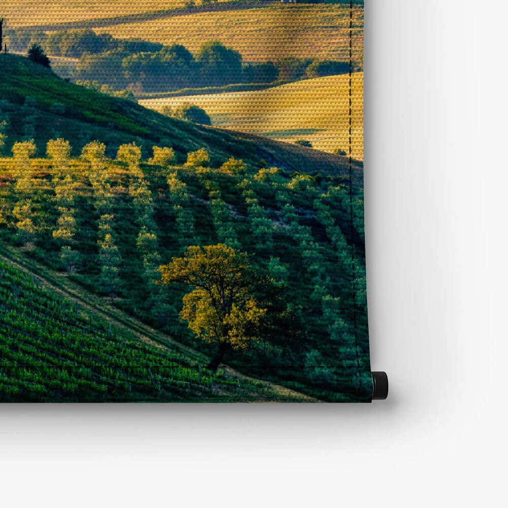 Het uitgestrekte landschap van Toscane