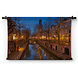 Verlichte gracht in Utrecht