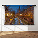 Verlichte gracht in Utrecht
