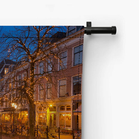 Verlichte gracht in Utrecht