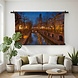 Verlichte gracht in Utrecht