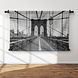 New York Brooklyn Bridge in zwart-wit