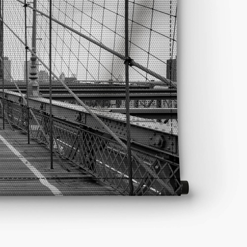 New York Brooklyn Bridge in zwart-wit