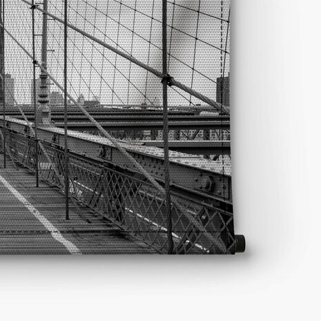 New York Brooklyn Bridge in zwart-wit