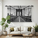 New York Brooklyn Bridge in zwart-wit