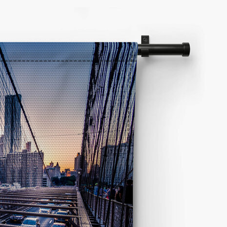 Nachtscene van de beroemde Brooklyn Bridge