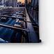 Nachtscene van de beroemde Brooklyn Bridge