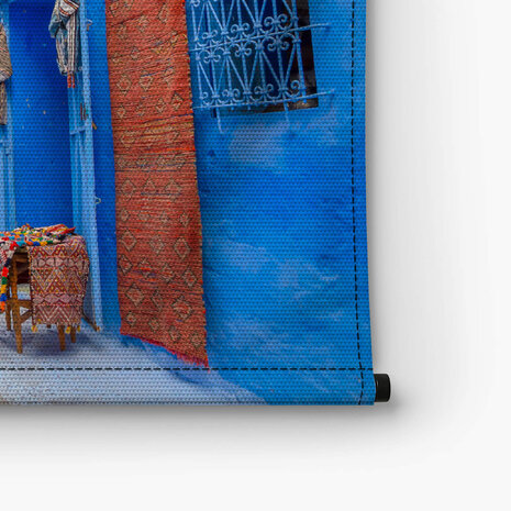 Typisch blauw beschilderde huizen van Chefchaouen