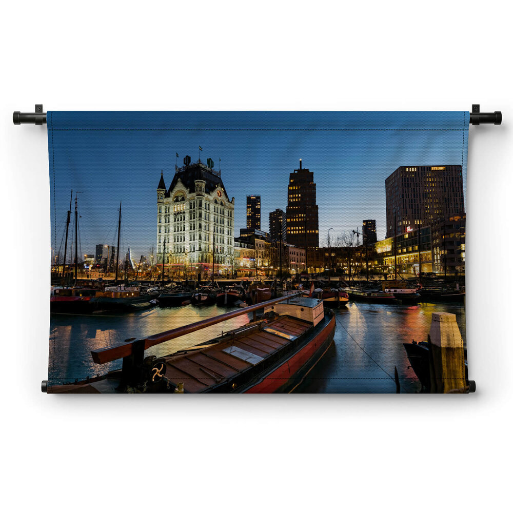 Drukte in de haven van Rotterdam