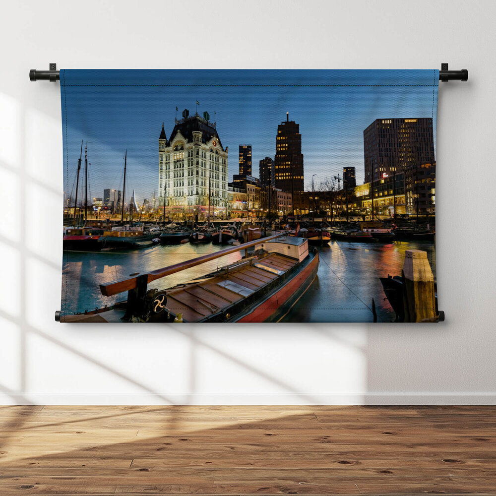 Drukte in de haven van Rotterdam