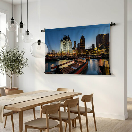 Drukte in de haven van Rotterdam