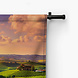 Uitgestrekte Italiaanse wijngaarden bij zonsondergang