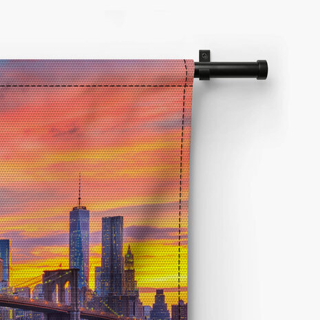 Lower Manhattan skyline met de Brooklyn Bridge