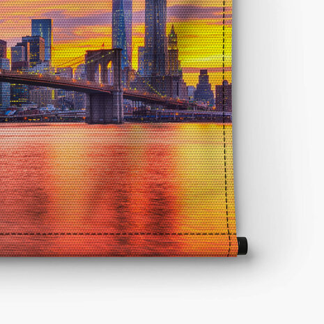 Lower Manhattan skyline met de Brooklyn Bridge