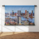 Luchtfoto van de skyline van Rotterdam