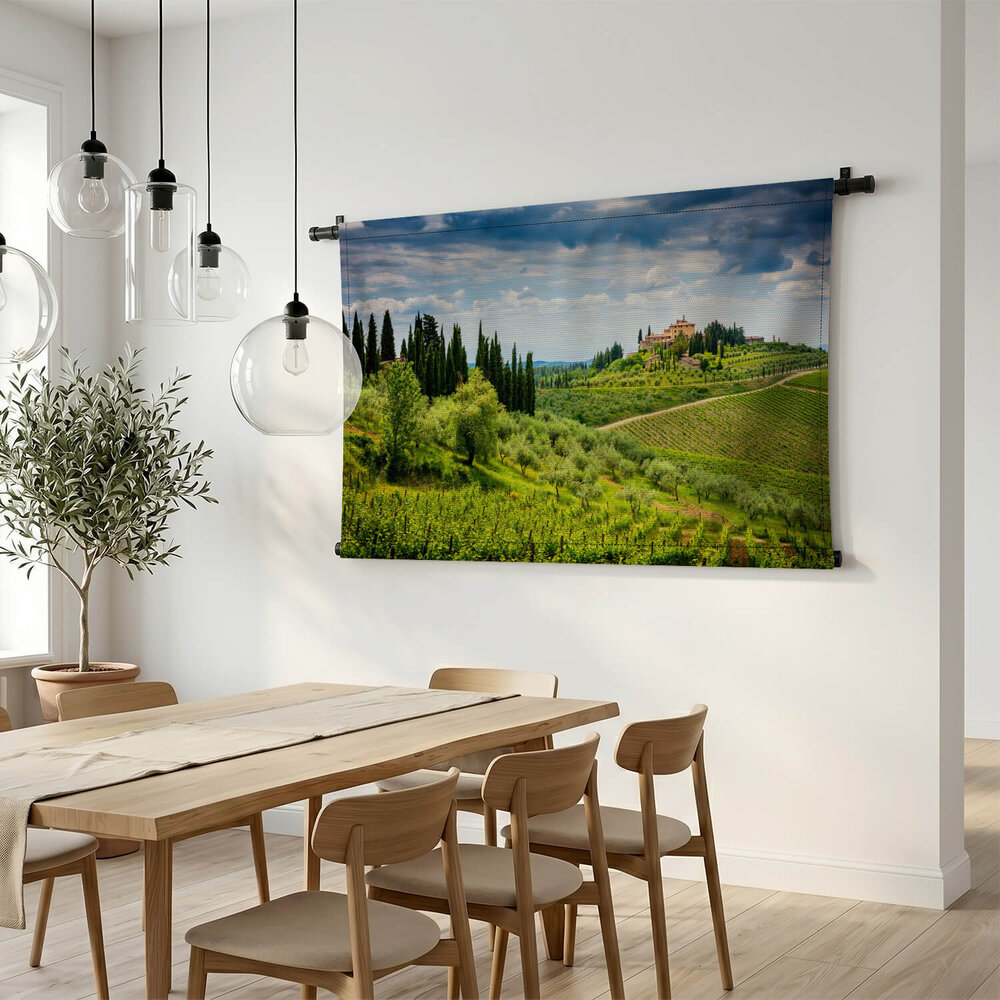 Italiaanse wijngaarden van Chianti