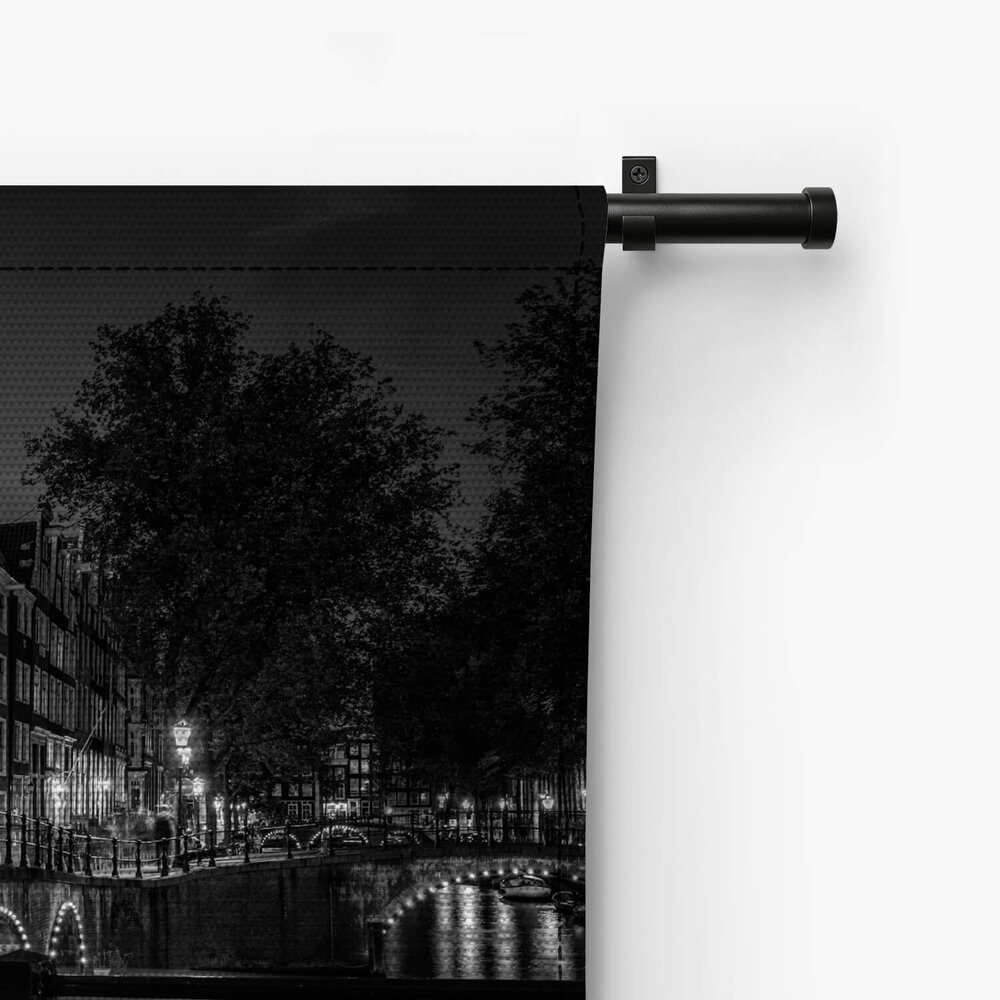 Verlichte straten van Amsterdam