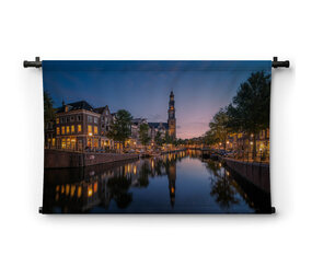 Westerkerk in Amsterdam bij nacht