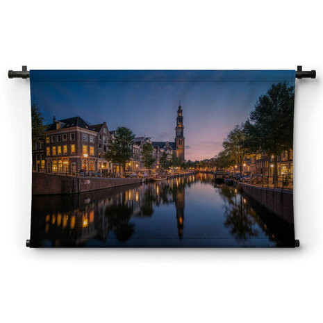 Westerkerk in Amsterdam bij nacht