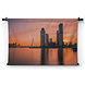 Rotterdamse skyline bij zonsopkomst