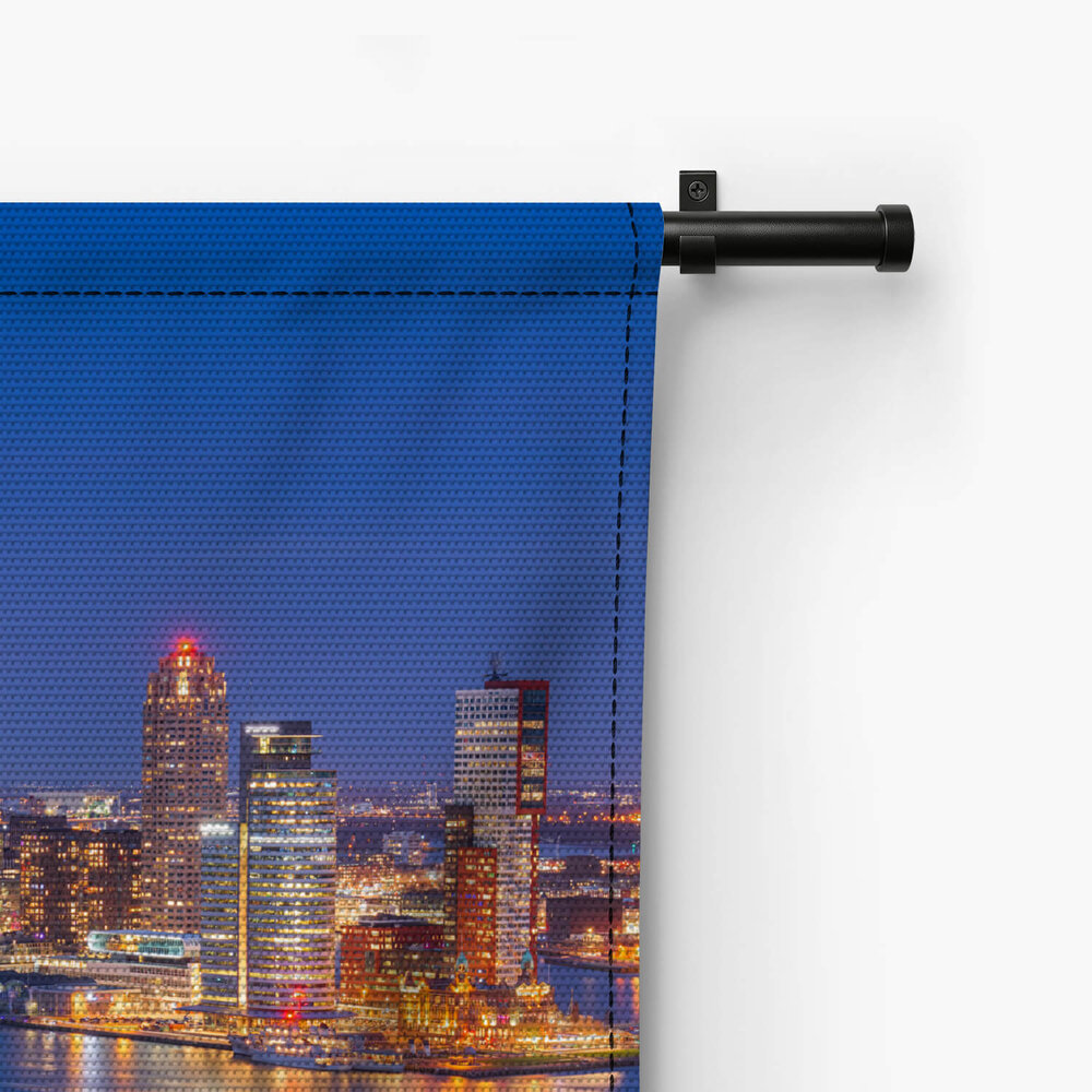 Stadsgezicht Rotterdam met Erasmusbrug
