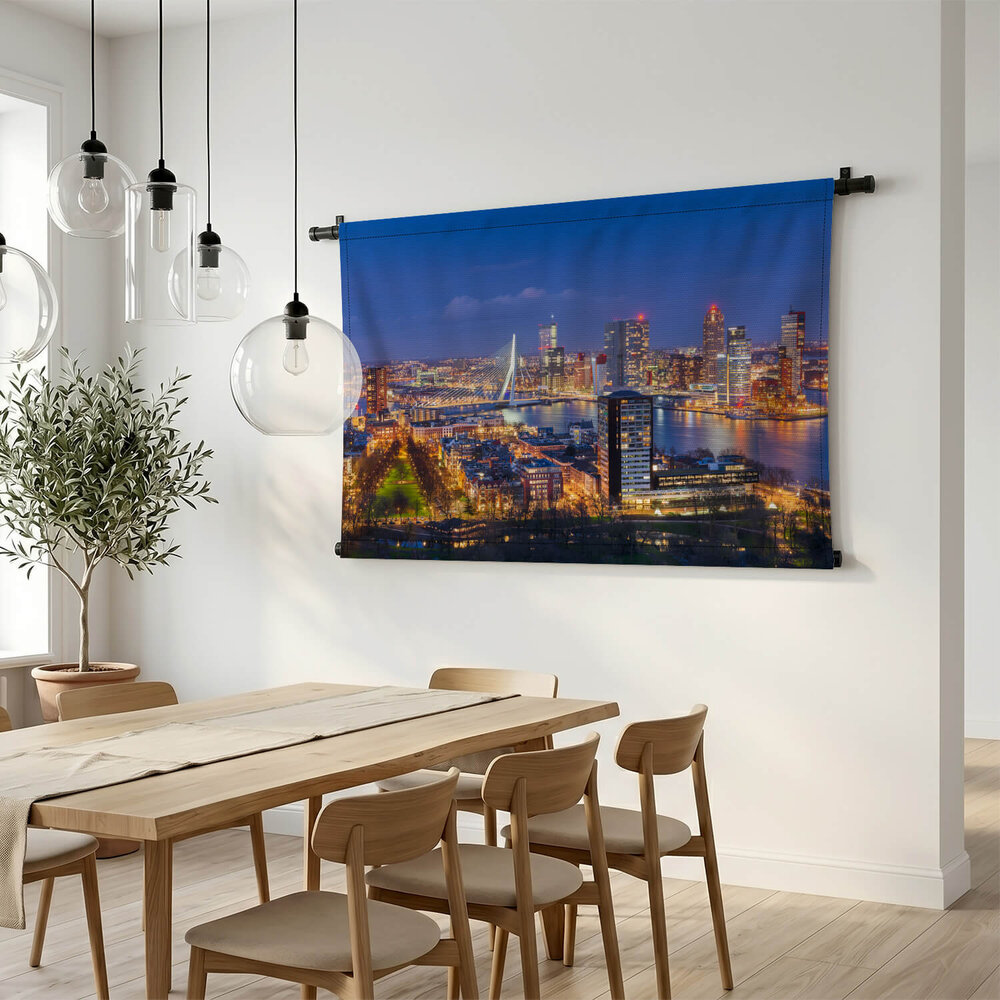 Stadsgezicht Rotterdam met Erasmusbrug