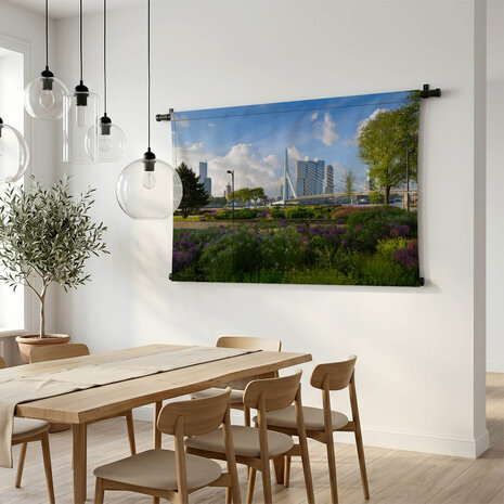 Panorama van Erasmusbrug in het groen