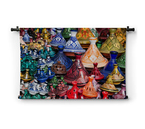 Kleurrijke tajines in Marokko