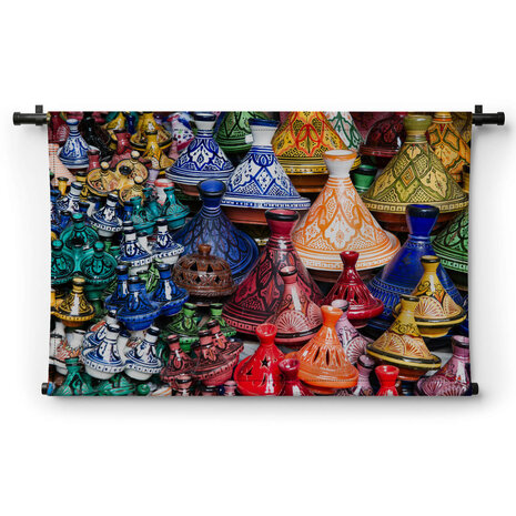 Kleurrijke tajines in Marokko