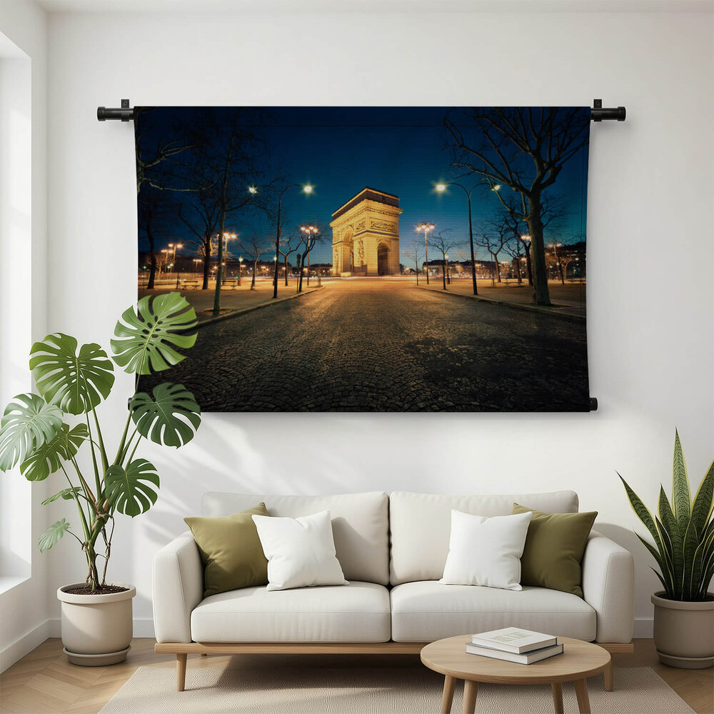 Stilte van de nacht bij Arc de Triomphe