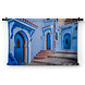 Blauw beschilderde huizen in Chefchaouen