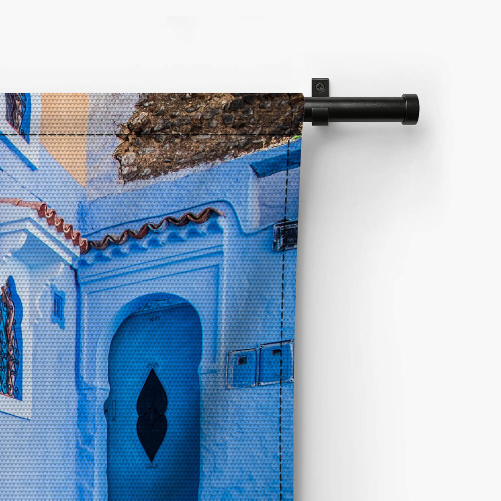 Blauw beschilderde huizen in Chefchaouen