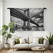 Manhattan Bridge in New York City in zwart-wit