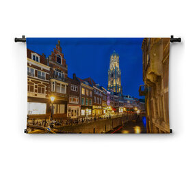 Sfeervol verlicht Utrecht met Domtoren