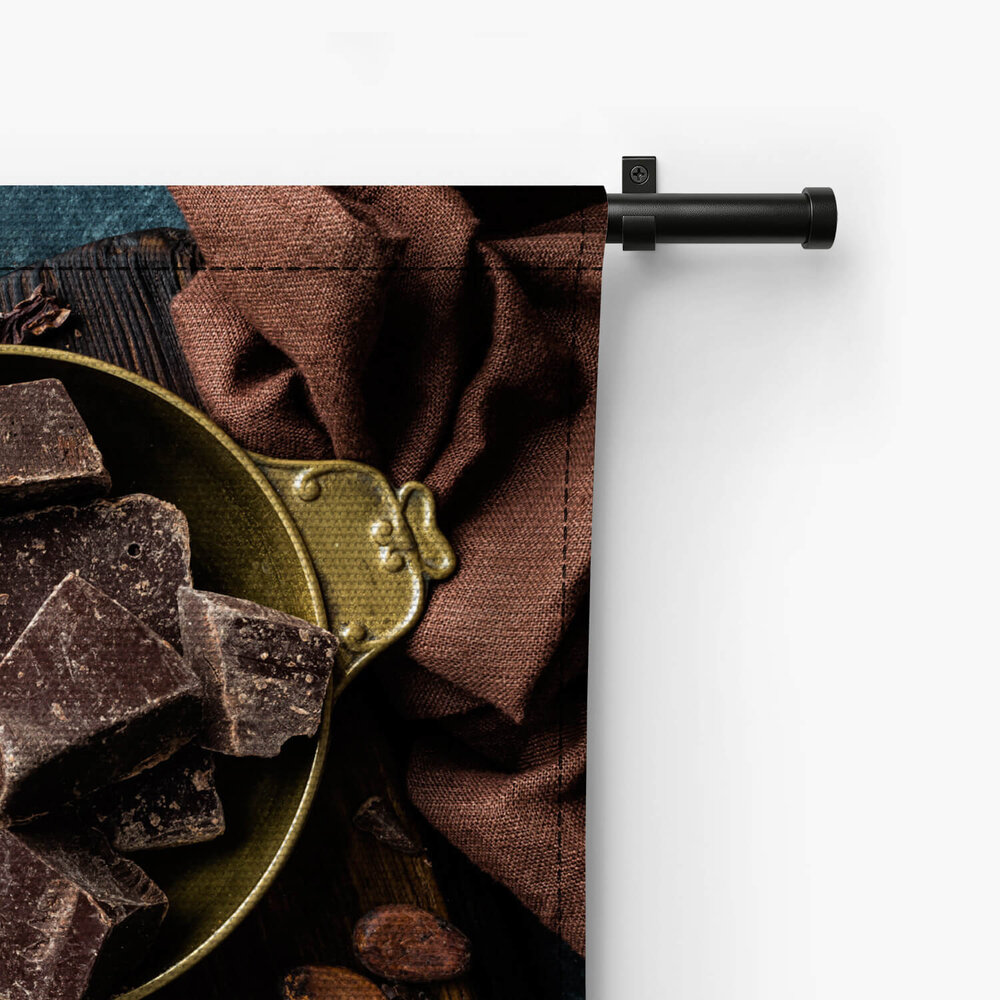 Pure chocolade en cacaobonen
