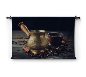 Turkse koffie met geroosterde bonen