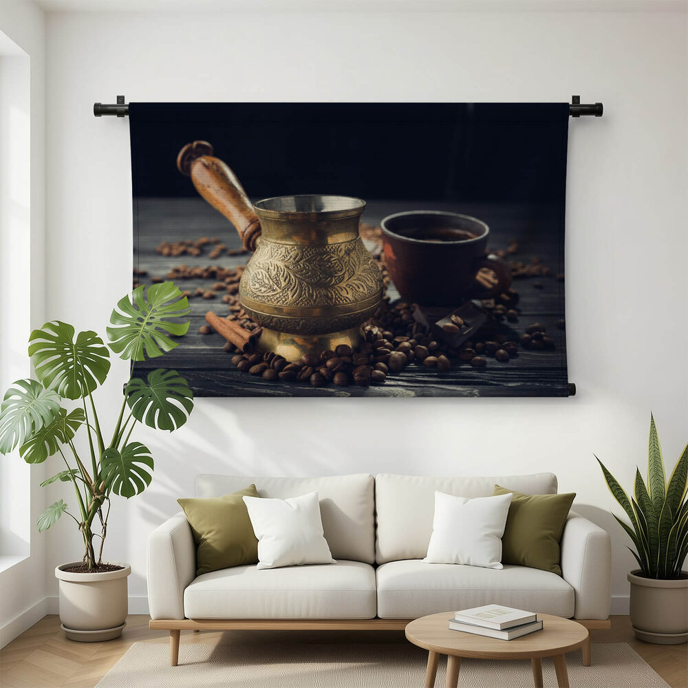 Turkse koffie met geroosterde bonen