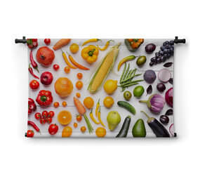Samenstelling van fruit en groenten in regenboogkleuren