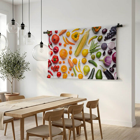 Samenstelling van fruit en groenten in regenboogkleuren