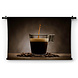 Espresso met opspattende druppel