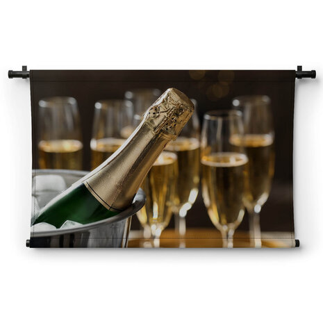 Proosten met champagne